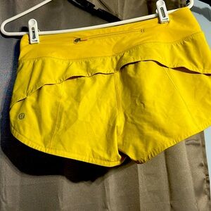 Yellow lulu shorts